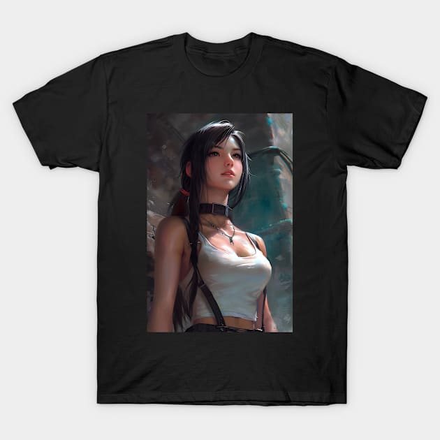 FF7 Rebirth Tifa Lockhart T-Shirt by peculiarbutcute